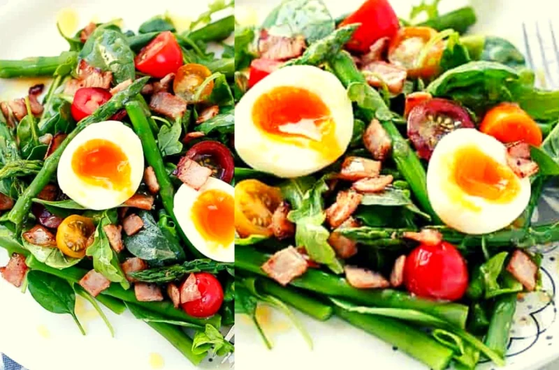 Breakfast Salad with Honey Mustard Dressing